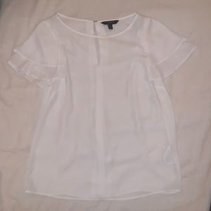 White Short-Sleeve Blouse